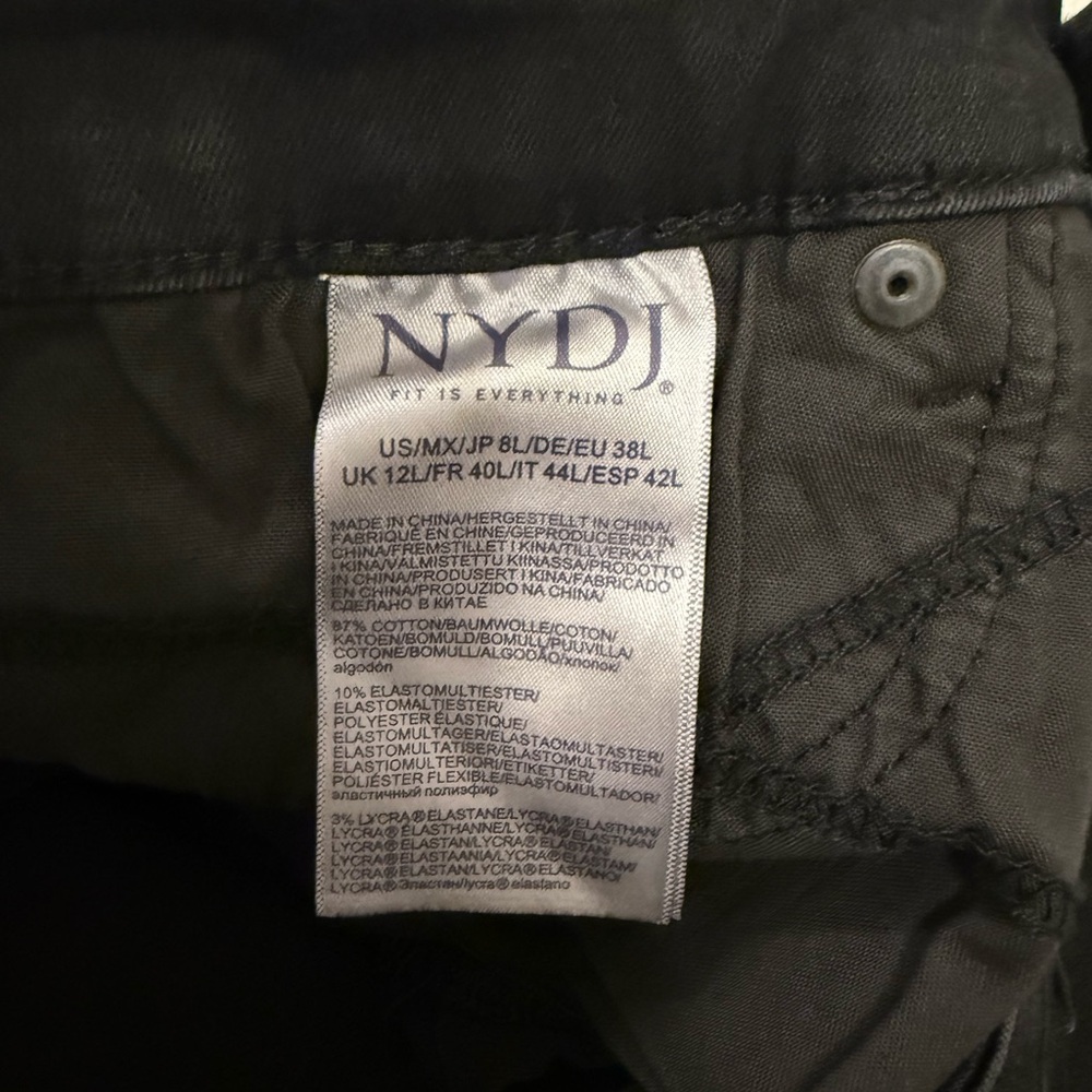 NYDJ Ami Skinny Jeans Black Size 8 Long High Rise Lift Tuck NWT Classic - Picture 8 of 8
